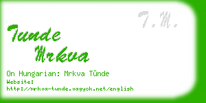 tunde mrkva business card